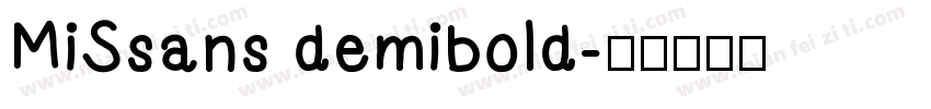 MiSsans demibold字体转换